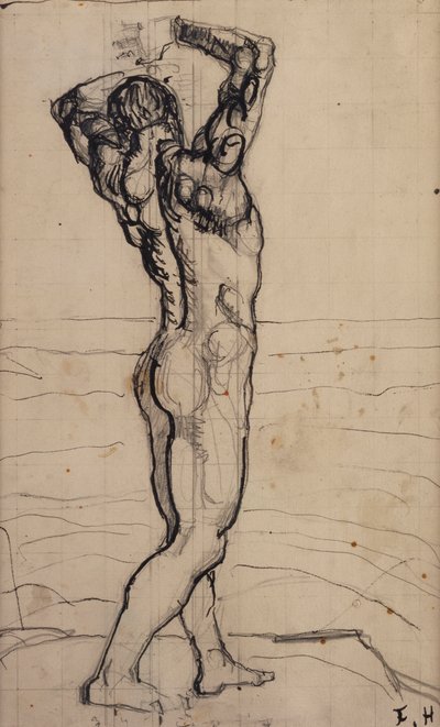 Male Nude, Study for The Truth by Ferdinand Hodler