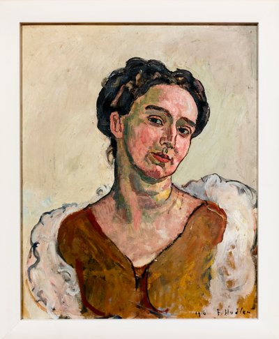 Portrait of Albertine Bernhard by Ferdinand Hodler