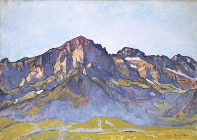 The Dents Blanches at Champéry in the Morning Sun by Ferdinand Hodler