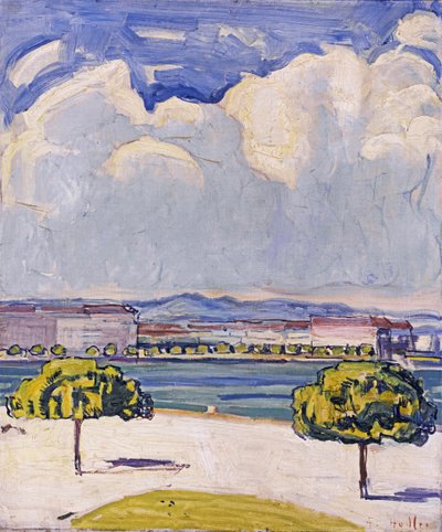 The Quai du Mont-Blanc in Geneva as Seen from the Jardin Anglais, c. 1910 by Ferdinand Hodler