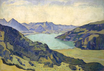 View of the Lake of Thun from Breitlauenen by Ferdinand Hodler