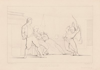 A Form Has Rushed amidst Them from the Dark by Ferdinand Joubert, after George Elgar Hicks