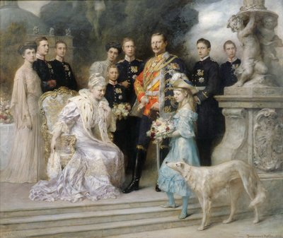Group Portrait of the Imperial Family on the Occasion of the Silver Wedding by Ferdinand. Keller