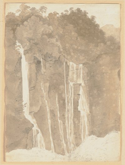 Waterfall by Ferdinand Kobell
