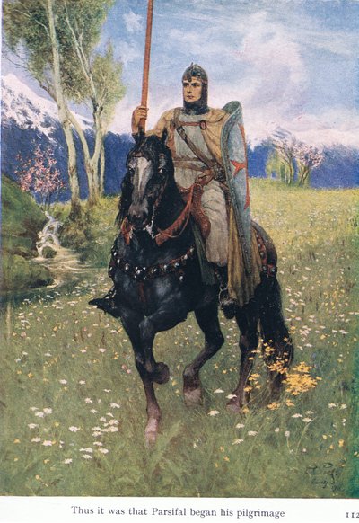 Thus It Was with Parsifal Began His Pilgrimage, Illustration from The Stories of Wagner