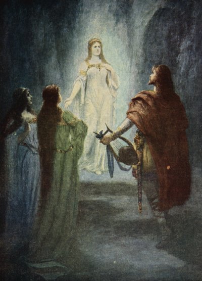 He saw a beautiful woman, from 