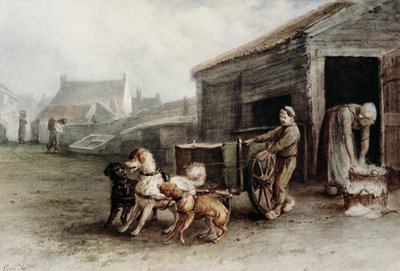 A Dog Cart, Holland, c.1890 by Ferdinand Lintz