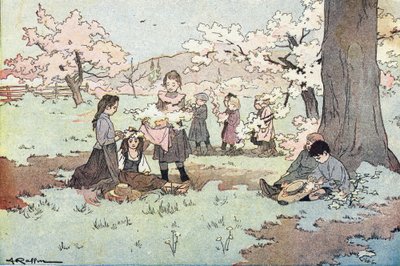 Children Picking Flowers from the Fields, in Imagier de l