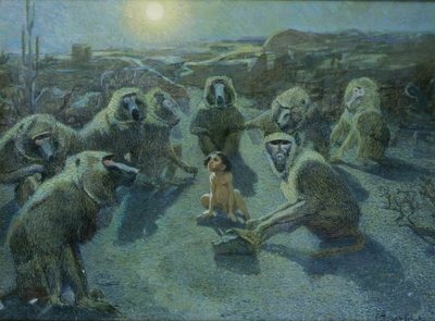 Mowgli Captured by Monkeys by Ferdinand Schebek
