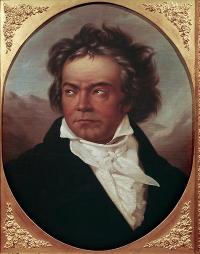 Portrait of the German Composer Ludwig van Beethoven at the Age of 49 by Ferdinand Schimon