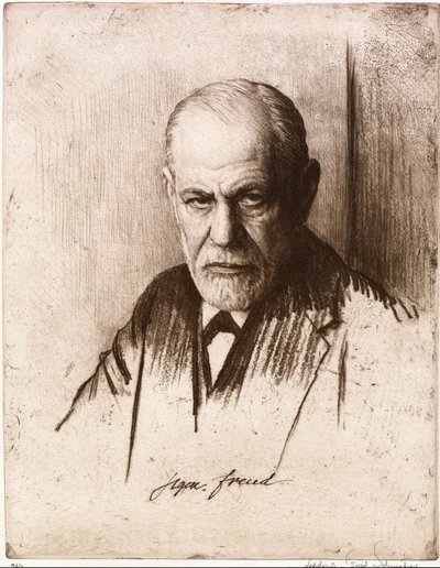 Portrait of Sigmund Freud by Ferdinand Schmutzer