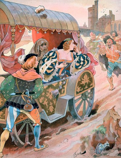 Attack on a Carriage, Quai de Nesles, Reign of Francis I, 16th Century by Ferdinand Sigismund Bac