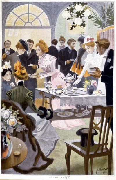 Reception for tea by Ferdinand Sigismund Bac