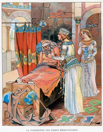 The Parisian Woman during the time of the Merovingians, c5th-8th century AD, c1870-1950 by Ferdinand Sigismund Bac