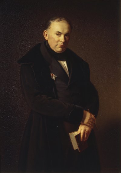 Portrait of Vasily Zhukovsky, 1844 by Ferdinand Theodor Hildebrandt