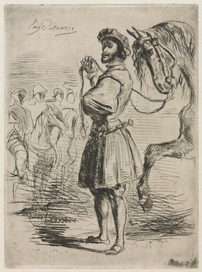 A Lord in the Time of Francis I by Ferdinand Victor Eugene Delacroix