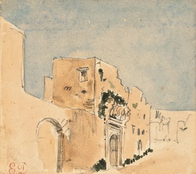 A Moroccan Building by Ferdinand Victor Eugene Delacroix