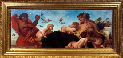 Agriculture A mother breastfeeding her children by Ferdinand Victor Eugene Delacroix