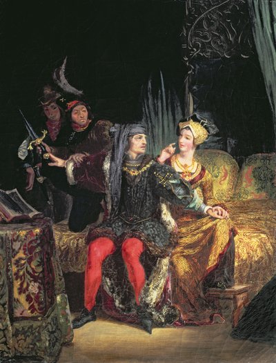 Charles VI (1380-1422) and Odette de Champdivers by Ferdinand Victor Eugene Delacroix