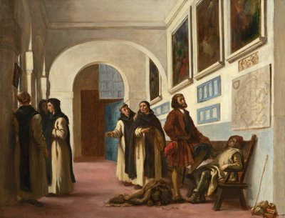 Christopher Columbus and His Son at La Rábida by Ferdinand Victor Eugene Delacroix