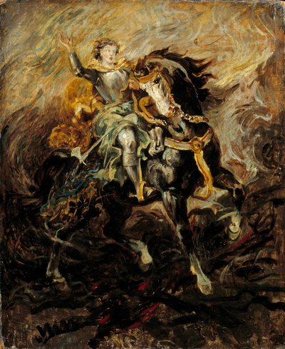 Clorinda Intervening to Save Olindo and Sophronia by Ferdinand Victor Eugene Delacroix