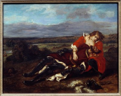 Death of Lara by Ferdinand Victor Eugene Delacroix