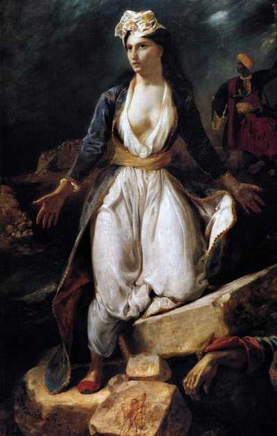 Greece on the Ruins of Missolonghi by Ferdinand Victor Eugene Delacroix
