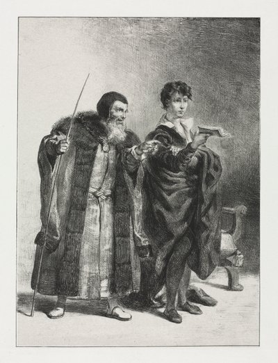 Hamlet: Polonius and Hamlet, 1834 by Ferdinand Victor Eugene Delacroix