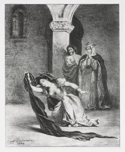 Hamlet: The Chant of Ophelia by Ferdinand Victor Eugene Delacroix