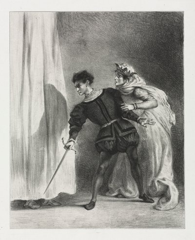 Hamlet: The Murder of Polonius by Ferdinand Victor Eugene Delacroix