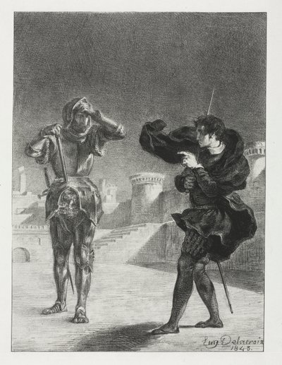 Hamlet: The Phantom on the Terrace by Ferdinand Victor Eugene Delacroix