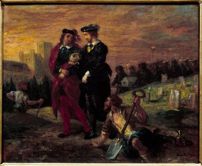 Hamlet and Horatio at the Cemetery by Ferdinand Victor Eugene Delacroix