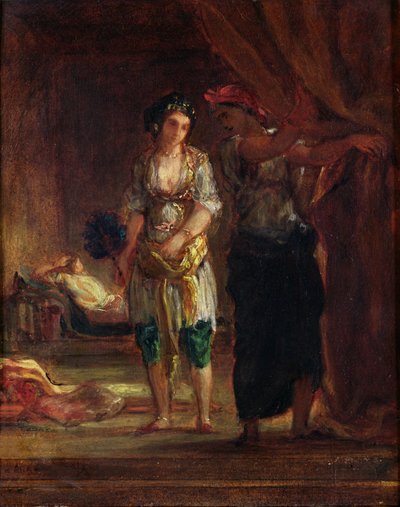 Interior of a Harem in Oran, c.1847 by Ferdinand Victor Eugene Delacroix
