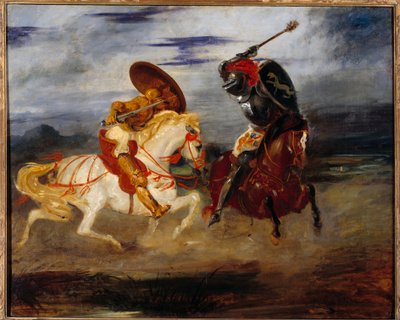 Knights Fight in the Countryside by Ferdinand Victor Eugene Delacroix