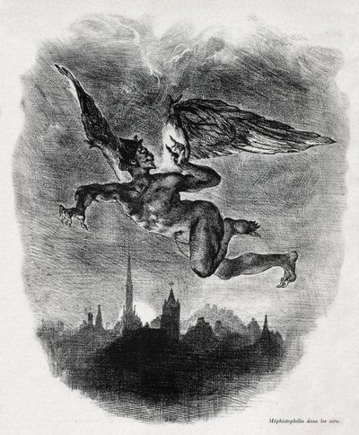 Mephistopheles by Ferdinand Victor Eugene Delacroix
