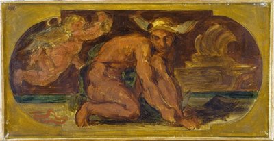 Mercury: Sketch for the Salon de la Paix at the Hôtel de Ville, Paris by Ferdinand Victor Eugene Delacroix