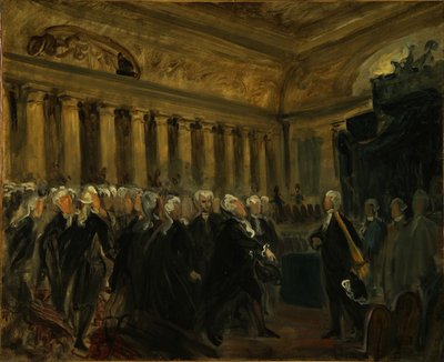 Mirabeau Confronts the Marquis de Dreux-Brézé Sketch by Ferdinand Victor Eugene Delacroix
