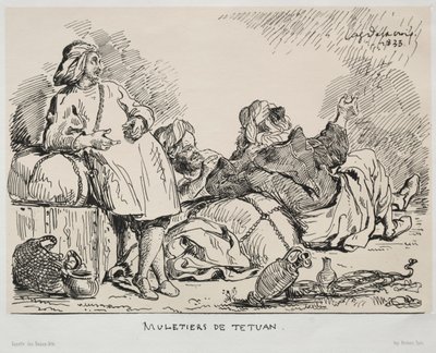Muleteers of Tétuan, 1833 by Ferdinand Victor Eugene Delacroix