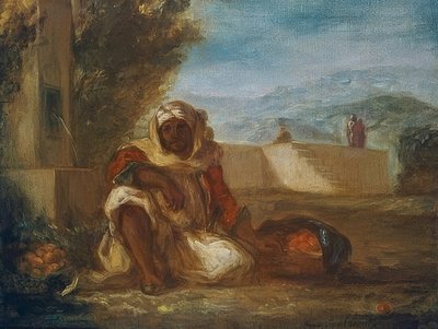 Orange Seller in Morocco. Around 1835 by Ferdinand Victor Eugene Delacroix