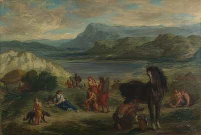 Ovid Among the Scythians. 1859 by Ferdinand Victor Eugene Delacroix