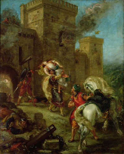 Rebecca Kidnapped by the Templar, Sir Brian de Bois-Guilbert by Ferdinand Victor Eugene Delacroix