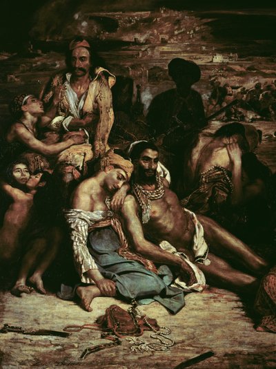 Scenes from the Massacre of Chios (detail) by Ferdinand Victor Eugene Delacroix