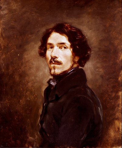 Self-Portrait at the Age of 44 by Ferdinand Victor Eugene Delacroix