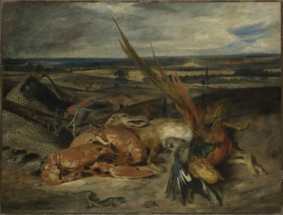 Still Life with a Lobster by Ferdinand Victor Eugene Delacroix