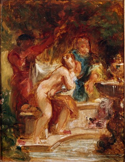 Suzanne in the Bath by Ferdinand Victor Eugene Delacroix