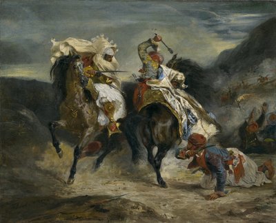 The Combat of the Giaour and Hassan, 1826 by Ferdinand Victor Eugene Delacroix