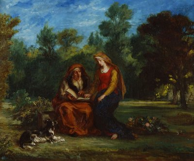 The Education of the Virgin by Ferdinand Victor Eugene Delacroix