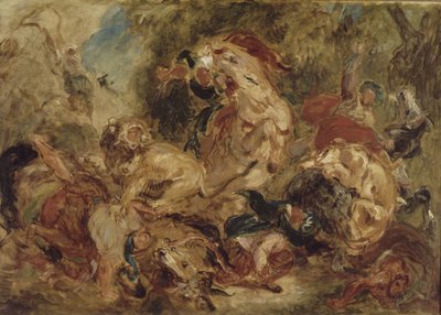 The Lion Hunt by Ferdinand Victor Eugene Delacroix
