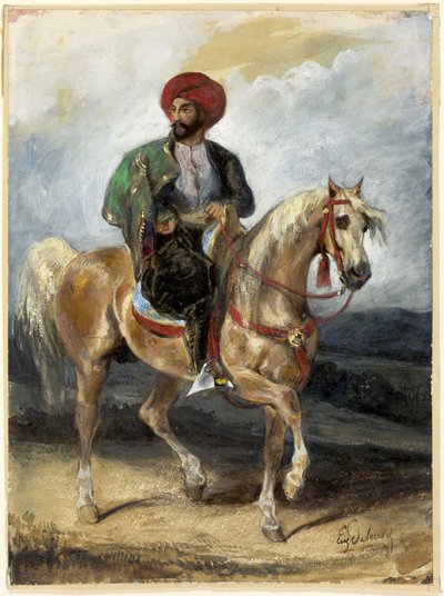 The Turkish Rider by Ferdinand Victor Eugene Delacroix