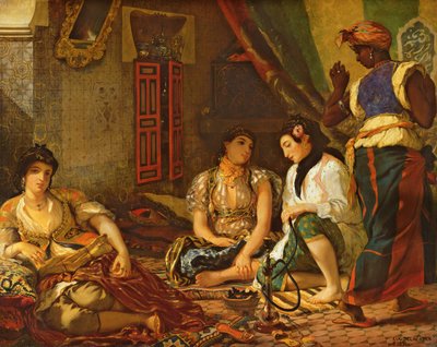 The Women of Algiers in their Apartment by Ferdinand Victor Eugene Delacroix